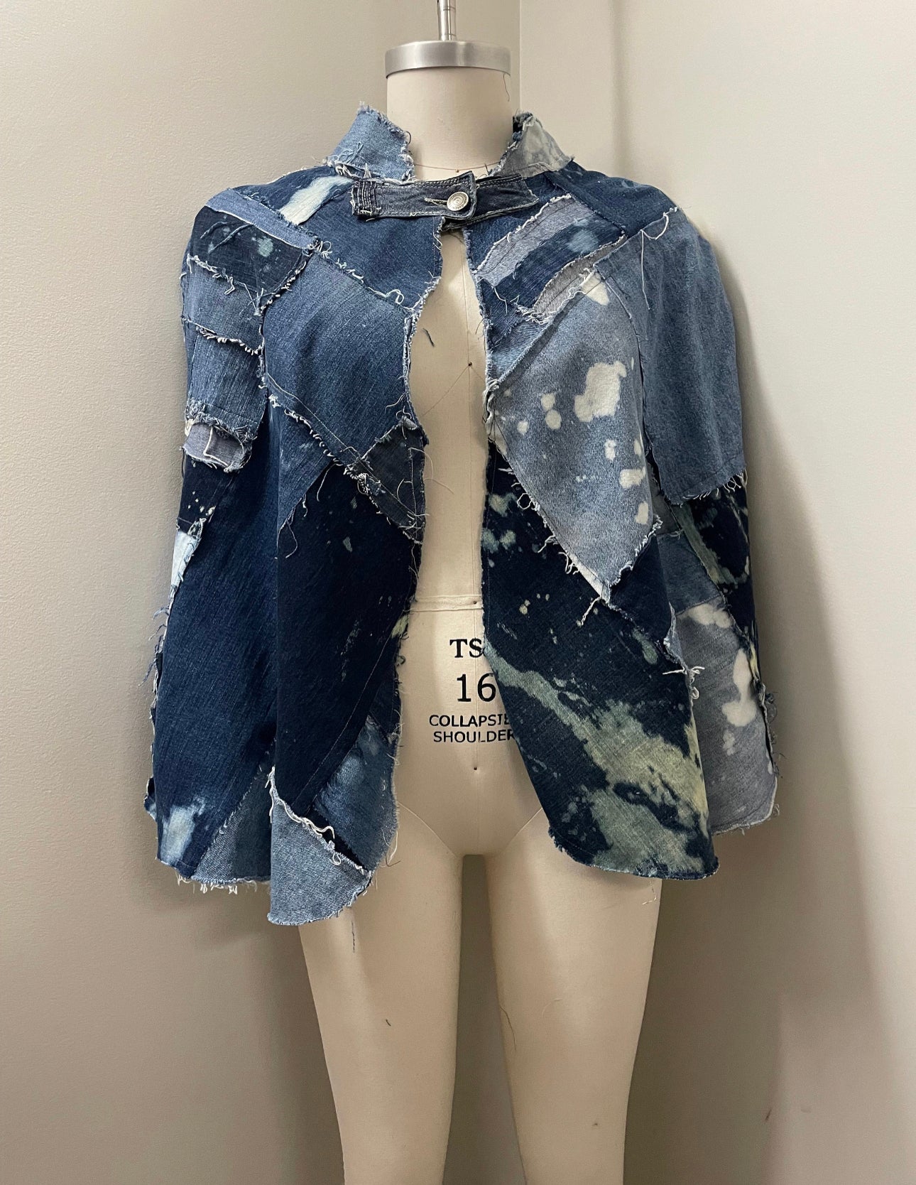 Reclaimed Denim Poncho